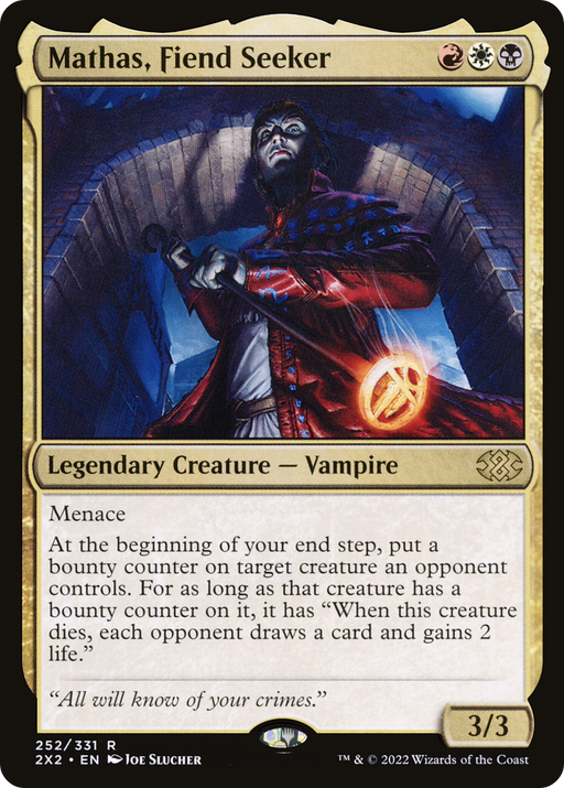 Mathas, Fiend Seeker (2X2-252) [Double Masters 2022] MTG Single Wizards of the Coast