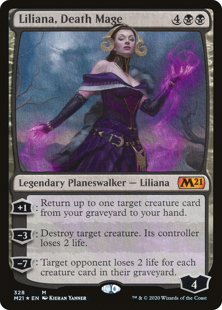 Liliana, Death Mage (M21-328) [Core Set 2021] Foil MTG Single Wizards of the Coast