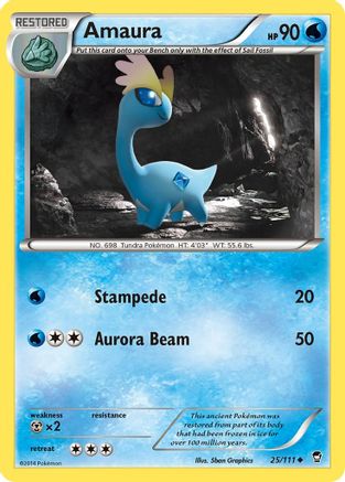Amaura (25/111) [XY: Furious Fists] Pokemon Single Pokémon