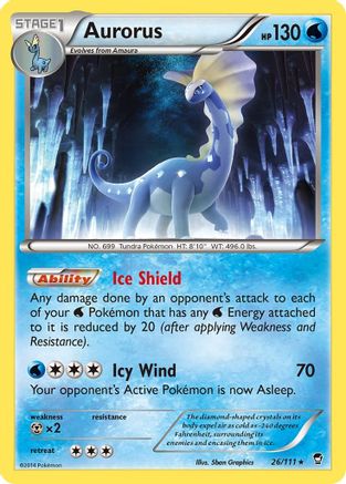Aurorus (26/111) Reverse Holofoil [XY: Furious Fists] Pokemon Single Pokémon