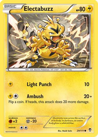 Electabuzz (29/111) Reverse Holofoil [XY: Furious Fists] Pokemon Single Pokémon