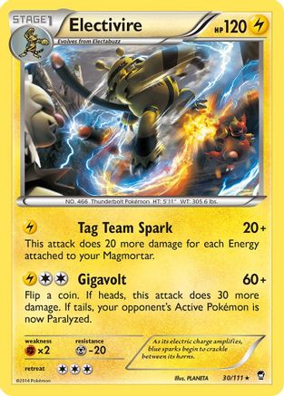 Electivire (30/111) [XY: Furious Fists] Pokemon Single Pokémon