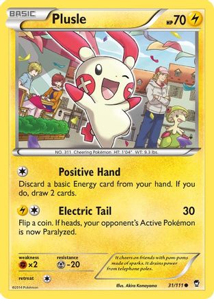 Plusle (31/111) [XY: Furious Fists] Pokemon Single Pokémon