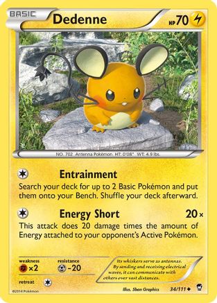 Dedenne (34/111) Reverse Holofoil [XY: Furious Fists] Pokemon Single Pokémon