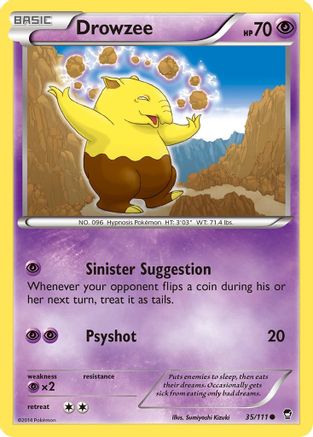 Drowzee (35/111) [XY: Furious Fists] Pokemon Single Pokémon