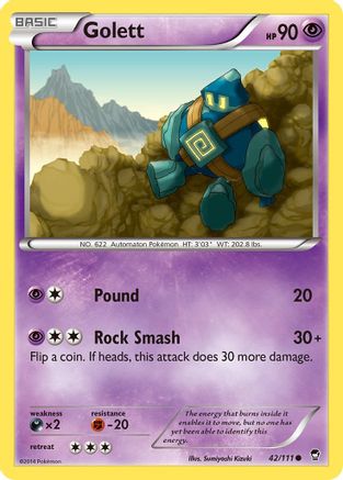 Golett (42/111) [XY: Furious Fists] Pokemon Single Pokémon