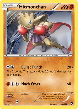 Hitmonchan (48/111) Reverse Holofoil [XY: Furious Fists] Pokemon Single Pokémon