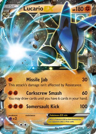 Lucario EX (54/111) Holofoil [XY: Furious Fists] Pokemon Single Pokémon