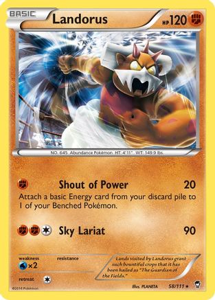 Landorus (58/111) Reverse Holofoil [XY: Furious Fists] Pokemon Single Pokémon