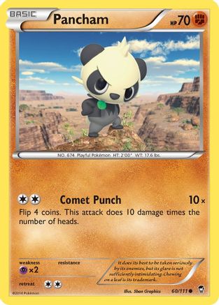 Pancham (60/111) [XY: Furious Fists] Pokemon Single Pokémon