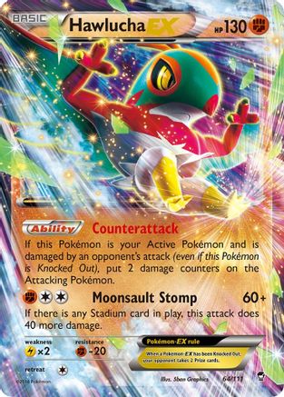 Hawlucha EX (64/111) - [XY: Furious Fists] Holofoil Pokemon Single Pokémon