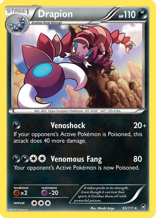 Drapion (65/111) [XY: Furious Fists] Pokemon Single Pokémon