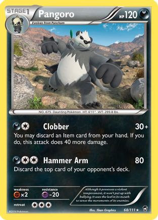 Pangoro (68/111) [XY: Furious Fists] Pokemon Single Pokémon