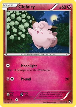Clefairy (69/111) [XY: Furious Fists] Pokemon Single Pokémon