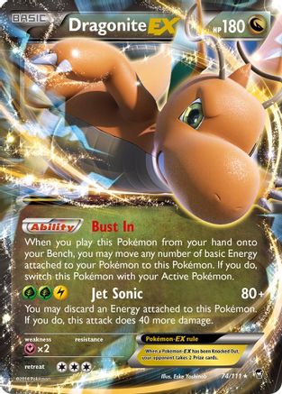 Dragonite EX (74/111) Holofoil [XY: Furious Fists] Pokemon Single Pokémon