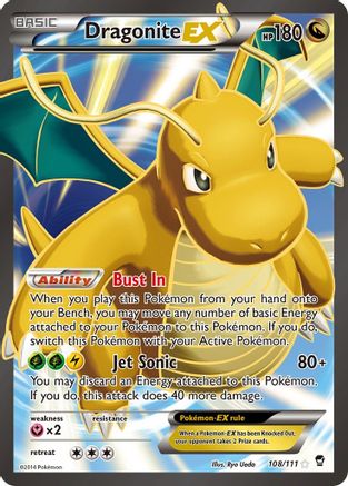 Dragonite EX (108 Full Art) (108/111) Holofoil [XY: Furious Fists] Pokemon Single Pokémon