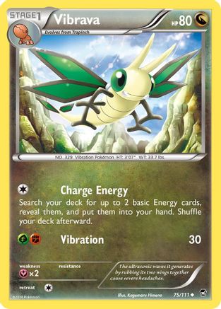 Vibrava (75/111) [XY: Furious Fists] Pokemon Single Pokémon