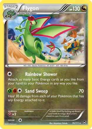 Flygon (76/111) Reverse Holofoil [XY: Furious Fists] Pokemon Single Pokémon
