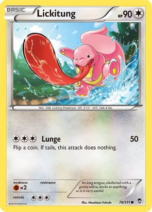 Lickitung (78/111) [XY: Furious Fists] Pokemon Single Pokémon