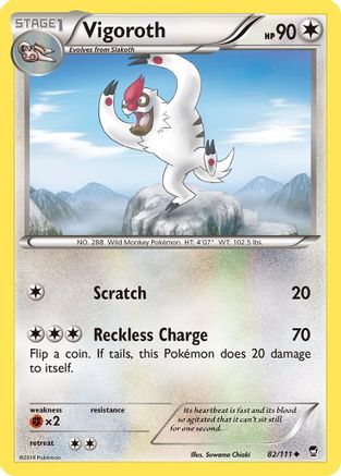 Vigoroth (82/111) [XY: Furious Fists] Pokemon Single Pokémon