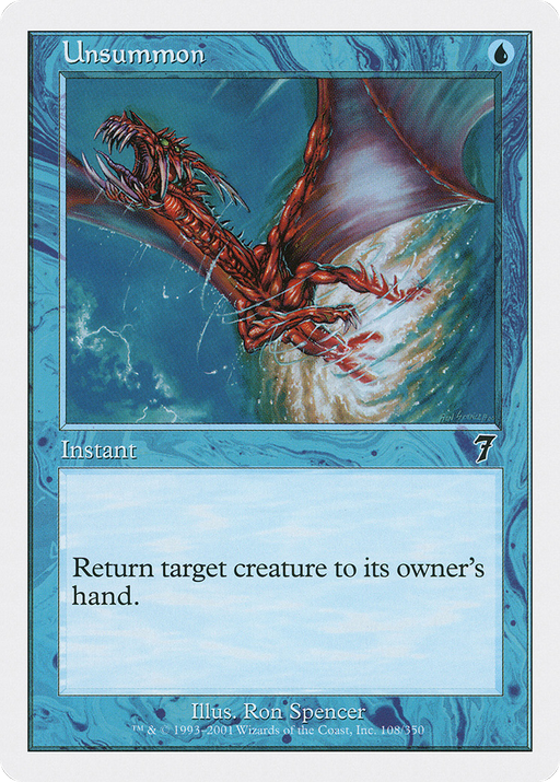 Unsummon (7ED-108) [7th Edition] MTG Single Wizards of the Coast
