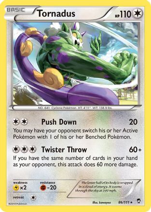 Tornadus (86/111) Reverse Holofoil [XY: Furious Fists] Pokemon Single Pokémon