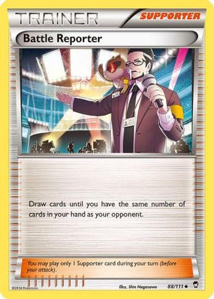 Battle Reporter (88/111) Reverse Holofoil [XY: Furious Fists] Pokemon Single Pokémon
