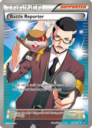 Battle Reporter (109 Full Art) (109/111) Holofoil [XY: Furious Fists] Pokemon Single Pokémon