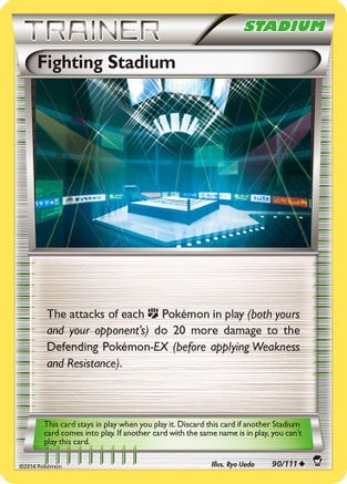 Fighting Stadium (90/111) Reverse Holofoil [XY: Furious Fists] Pokemon Single Pokémon