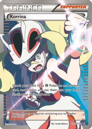 Korrina (111 Full Art) 111/111 Holofoil [XY: Furious Fists] Pokemon Single Pokémon