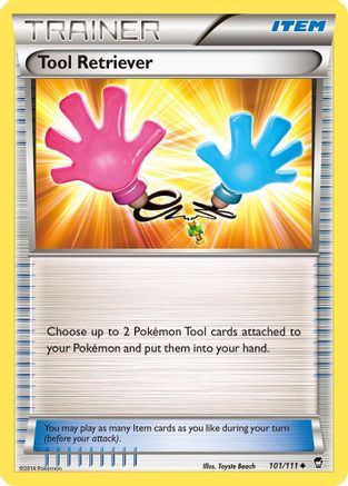 Tool Retriever (101/111) Reverse Holofoil [XY: Furious Fists] Pokemon Single Pokémon