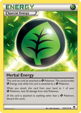 Herbal Energy (103/111) Reverse Holofoil [XY: Furious Fists] Pokemon Single Pokémon