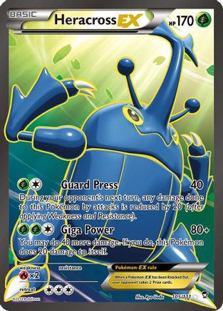 Heracross EX (105 Full Art) (105/111) - [XY: Furious Fists] Holofoil Pokemon Single Pokémon
