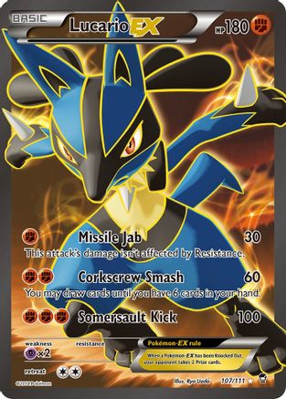 Lucario EX (107 Full Art) 107/111 Holofoil [XY: Furious Fists] Pokemon Single Pokémon