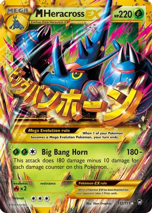 M Heracross EX (Secret) 112/111 Holofoil [XY: Furious Fists] Pokemon Single Pokémon