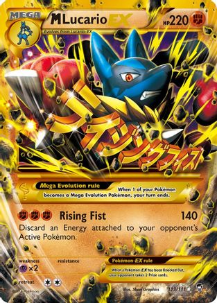 M Lucario EX (Secret) 113/111 Holofoil [XY: Furious Fists] Pokemon Single Pokémon