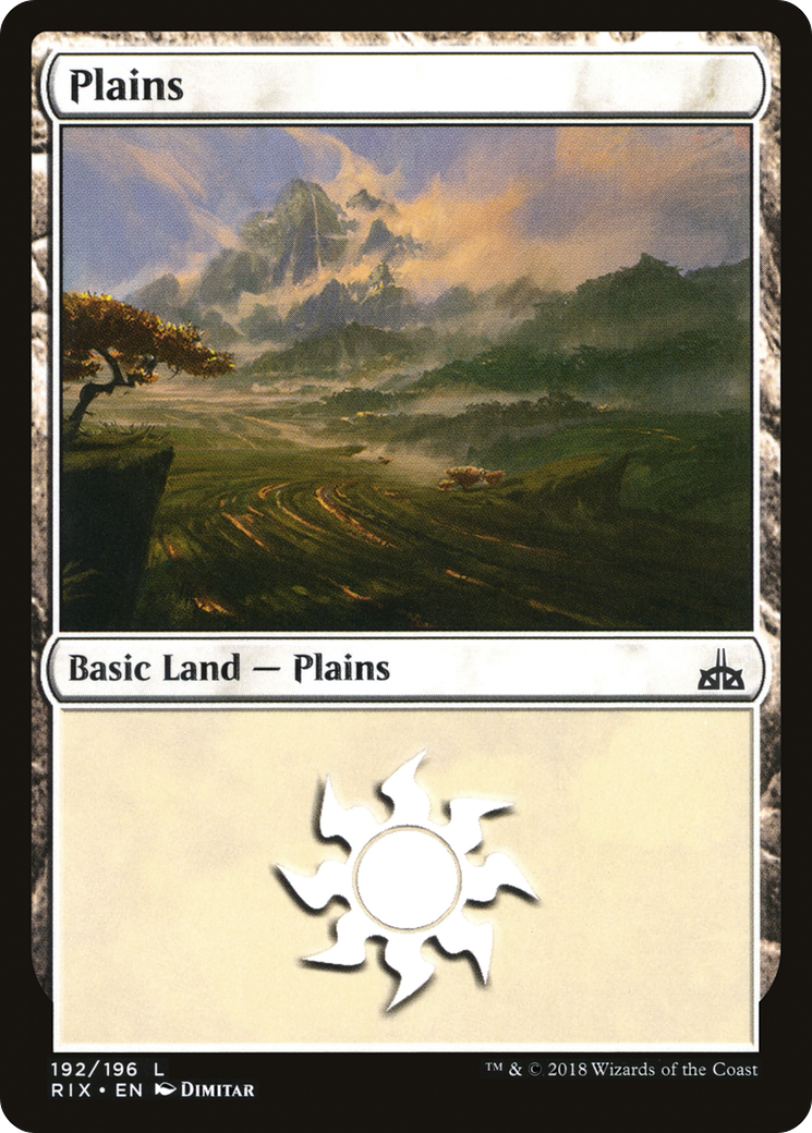 Plains (RIX-192) [Rivals of Ixalan] Foil MTG Single Wizards of the Coast
