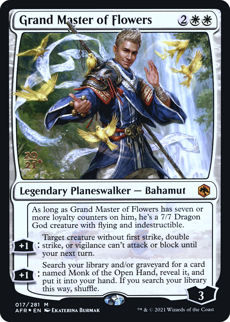 Grand Master of Flowers (PRE-017) [Adventures in the Forgotten Realms Promos] Foil MTG Single Wizards of the Coast