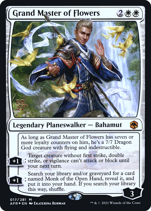 Grand Master of Flowers (PRE-017) [Adventures in the Forgotten Realms Promos] Foil MTG Single Wizards of the Coast