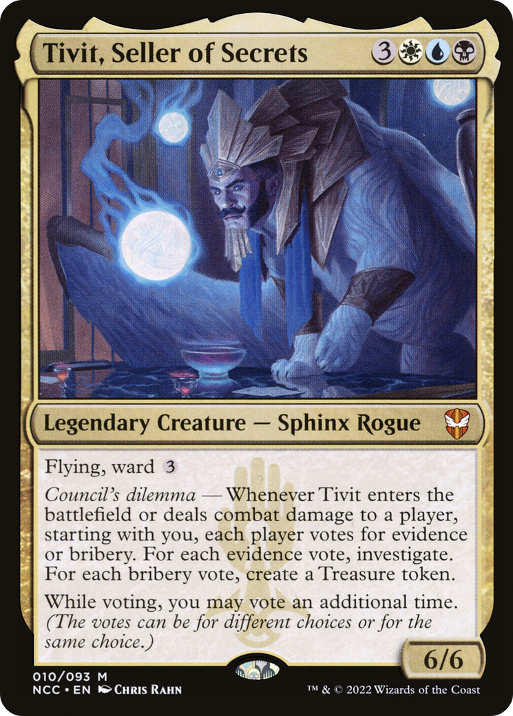 Tivit, Seller of Secrets (NCC-010) [New Capenna Commander] Foil MTG Single Wizards of the Coast