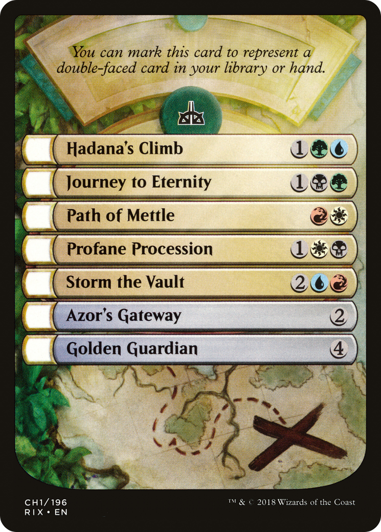 Rivals of Ixalan Checklist (RIX-CH1) [Tokens] Rivals of Ixalan Tokens MTG Single Wizards of the Coast