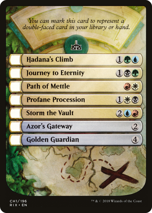 Rivals of Ixalan Checklist (RIX-CH1) [Tokens] Rivals of Ixalan Tokens MTG Single Wizards of the Coast
