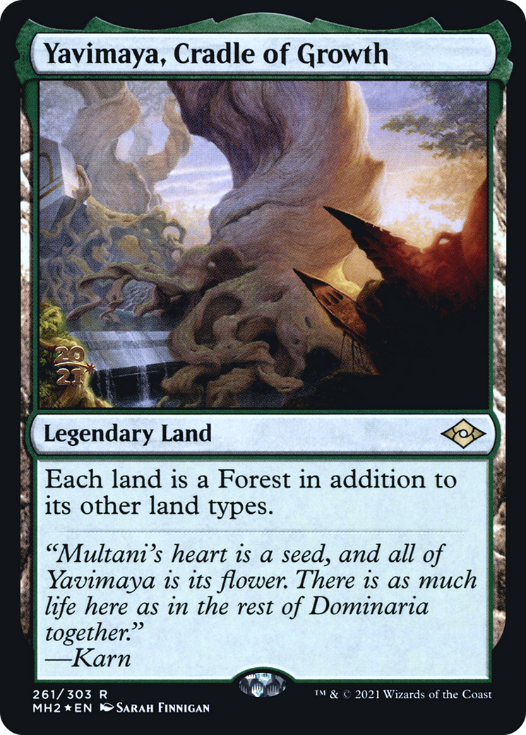 Yavimaya, Cradle of Growth (PRE-261) [Modern Horizons 2 Promos] Foil MTG Single Wizards of the Coast