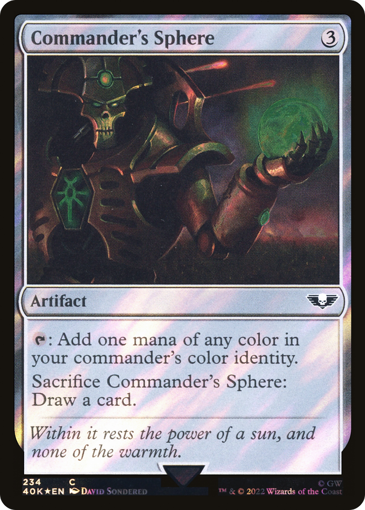 Commander's Sphere (40K-234★) [Warhammer 40,000 Commander] Foil MTG Single Wizards of the Coast