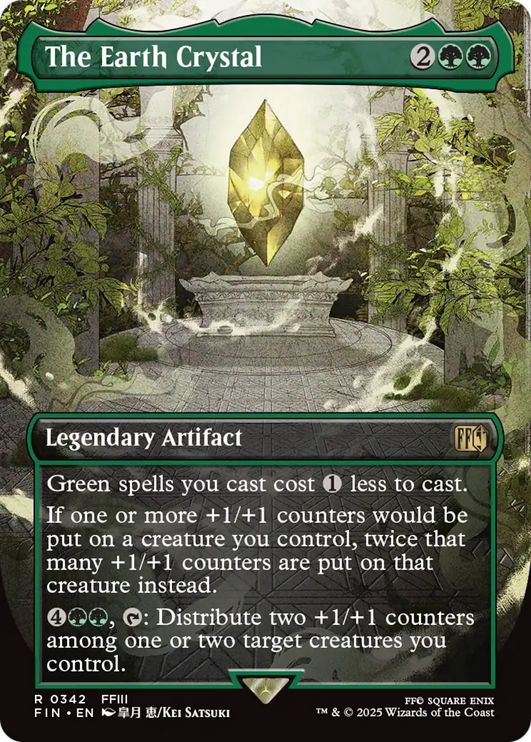 The Earth Crystal (FIN-342) [FINAL FANTASY] (Borderless) Foil MTG Single Wizards of the Coast