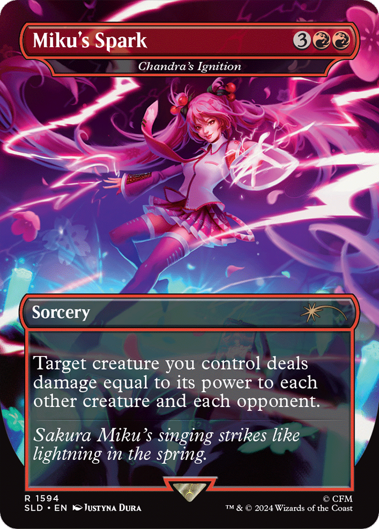 Miku's Spark - Chandra's Ignition (SLD-1594) [Secret Lair] Drop (Borderless) MTG Single Wizards of the Coast
