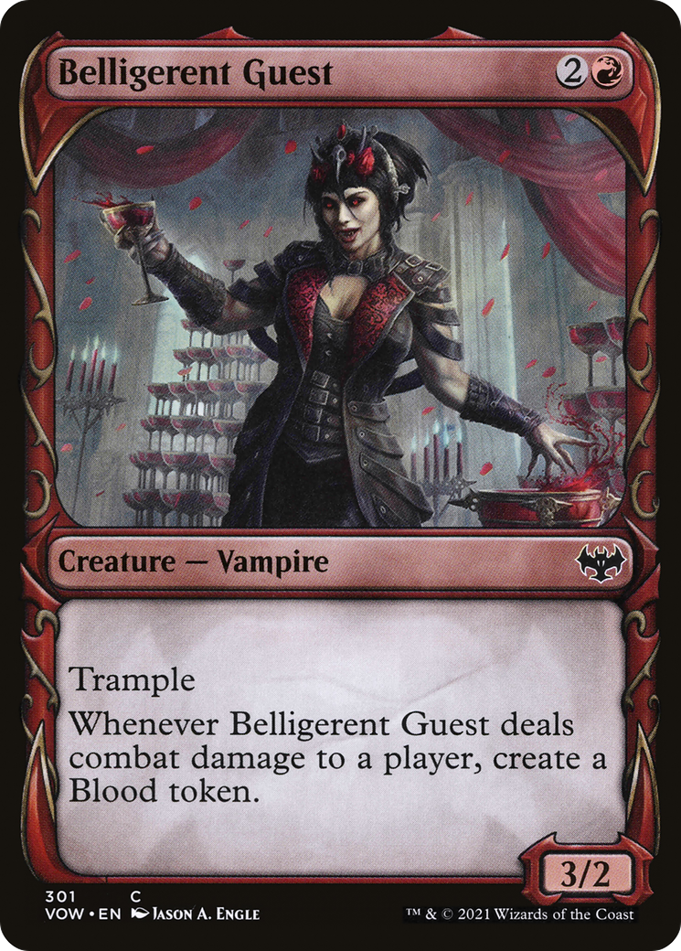 Belligerent Guest (VOW-301) [Innistrad: Crimson Vow] (Showcase) MTG Single Wizards of the Coast