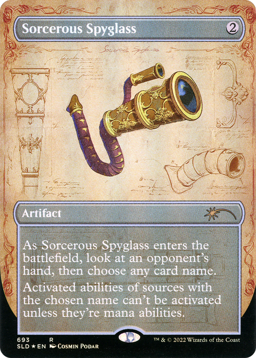 Sorcerous Spyglass (SLD-693) [Secret Lair] Drop (Borderless) Foil MTG Single Wizards of the Coast