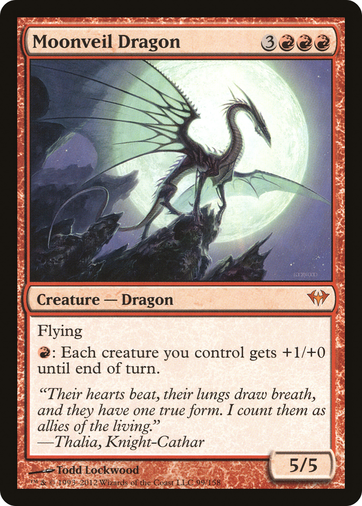 Moonveil Dragon (DKA-099) [Dark Ascension] MTG Single Wizards of the Coast