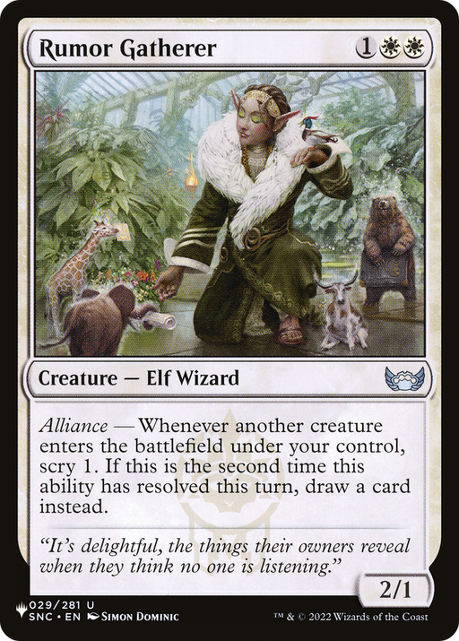 Rumor Gatherer (LIST-SNC-29) [Mystery Booster] The List MTG Single Wizards of the Coast